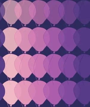 Seamless repeating pattern of air balloons Stock Illustration
