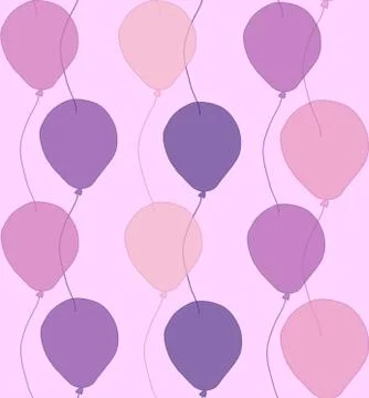 Seamless repeating pattern of air balloons Stock Illustration