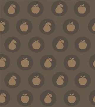 Seamless repeating pattern of apples and pears 库存插图