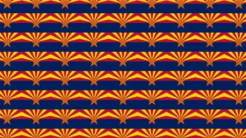 Seamless repeating pattern of the Arizona state flag creating a patriotic b.. Stock Illustration