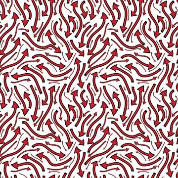 Seamless repeating pattern of arrows Stock Illustration