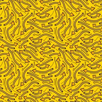 Seamless repeating pattern of arrows Stock Illustration