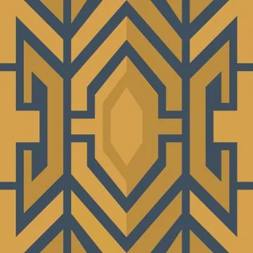 Seamless repeating pattern in art deco style Stock Illustration
