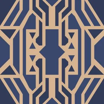 Seamless repeating pattern in art deco style Stock Illustration