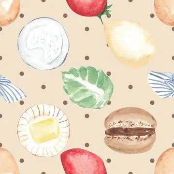 Seamless repeating pattern baked with love bakery Stockillustratie