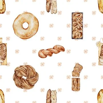 Seamless repeating pattern baked with love bakery 스톡 일러스트