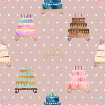 Seamless repeating pattern baked with love bakery Illustrazione stock