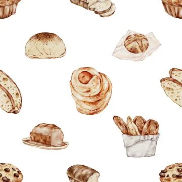 Seamless repeating pattern baked with love bakery 스톡 일러스트