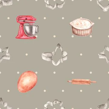 Seamless repeating pattern baked with love bakery 스톡 일러스트