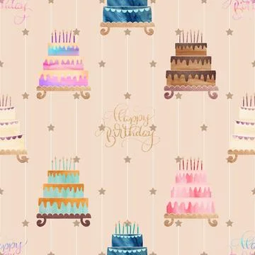 Seamless repeating pattern baked with love bakery 스톡 일러스트