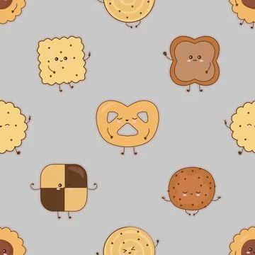 Seamless repeating pattern baked with love bakery Stock Illustration