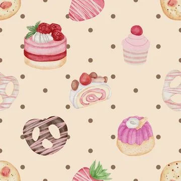 Seamless repeating pattern baking with love 스톡 일러스트