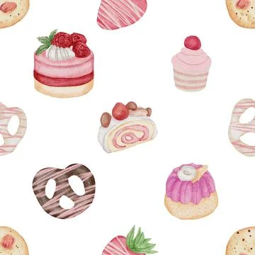 Seamless repeating pattern baking with love 스톡 일러스트