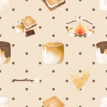 Seamless repeating pattern baking with love Stock Illustration