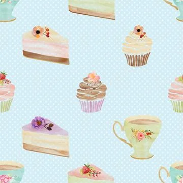 Seamless repeating pattern baking with love Illustrazione stock