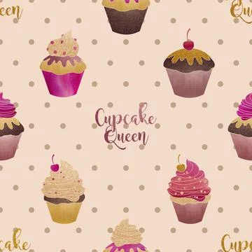 Seamless repeating pattern baking with love Stock Illustration