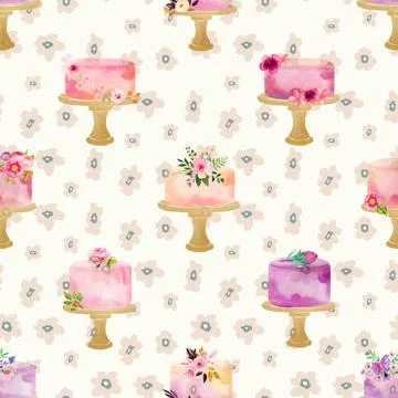 Seamless repeating pattern baking with love Illustrazione stock
