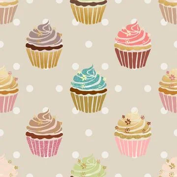Seamless repeating pattern baking with love Stock Illustration