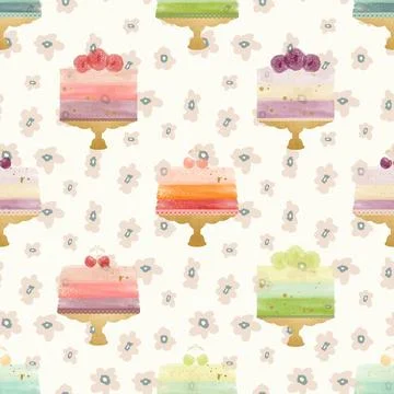 Seamless repeating pattern baking with love Stock Illustration