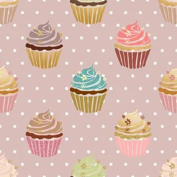 Seamless repeating pattern baking with love Illustrazione stock