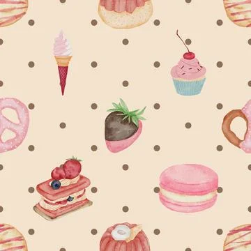 Seamless repeating pattern baking with love Illustrazione stock