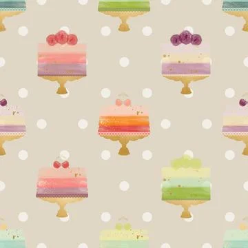 Seamless repeating pattern baking with love Stock Illustration