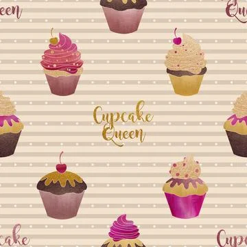 Seamless repeating pattern baking with love Stock Illustration