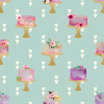 Seamless repeating pattern baking with love Stock Illustration