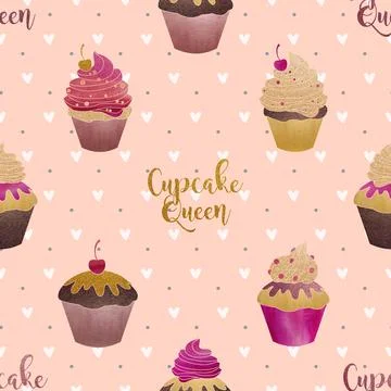 Seamless repeating pattern baking with love Illustrazione stock