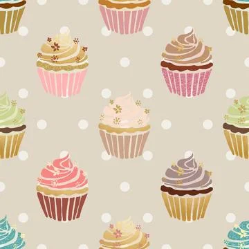 Seamless repeating pattern baking with love Stock Illustration