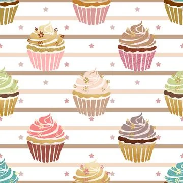 Seamless repeating pattern baking with love Stock Illustration