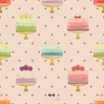 Seamless repeating pattern baking with love Stock Illustration