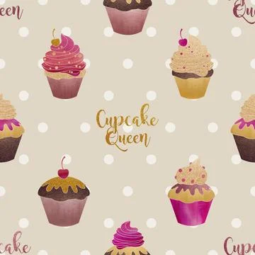 Seamless repeating pattern baking with love Stock Illustration