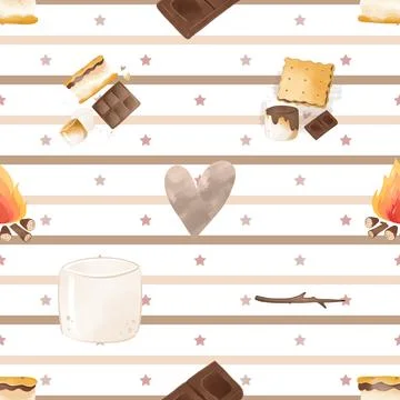 Seamless repeating pattern baking with love Illustrazione stock