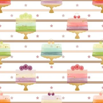 Seamless repeating pattern baking with love Illustrazione stock