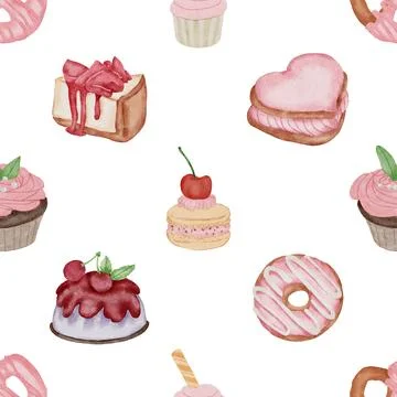 Seamless repeating pattern baking with love 스톡 일러스트