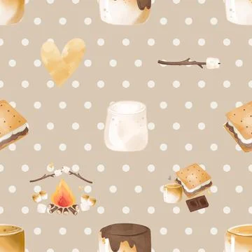 Seamless repeating pattern baking with love Illustrazione stock
