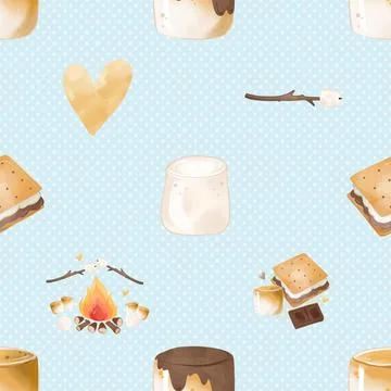 Seamless repeating pattern baking with love Illustrazione stock