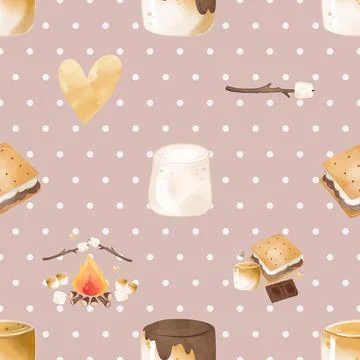 Seamless repeating pattern baking with love Stock Illustration