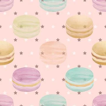 Seamless repeating pattern baking with love Stock Illustration