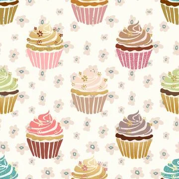 Seamless repeating pattern baking with love Stockillustratie