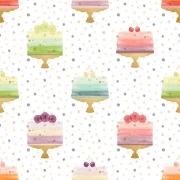 Seamless repeating pattern baking with love Stock Illustration