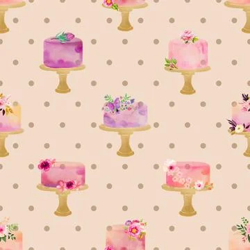 Seamless repeating pattern baking with love Stock Illustration