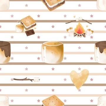 Seamless repeating pattern baking with love Stock Illustration
