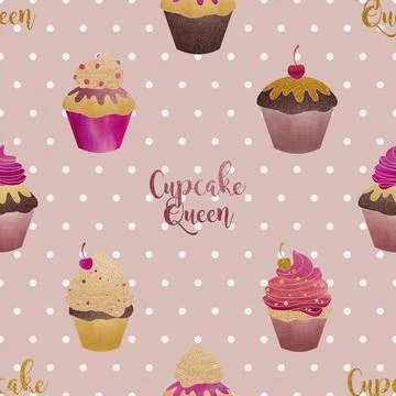 Seamless repeating pattern baking with love Stock Illustration