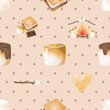 Seamless repeating pattern baking with love Illustrazione stock