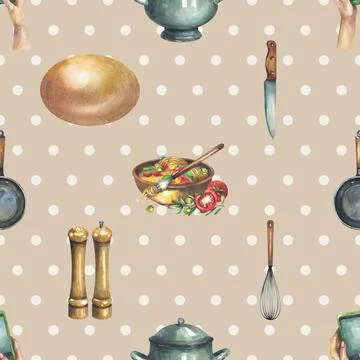 Seamless repeating pattern baking with love Illustrazione stock