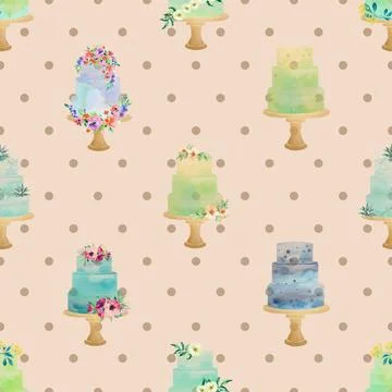 Seamless repeating pattern baking with love Illustrazione stock