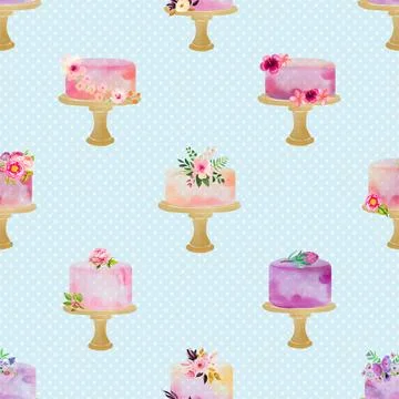 Seamless repeating pattern baking with love Illustrazione stock