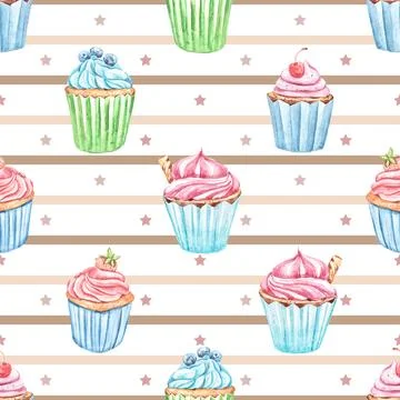 Seamless repeating pattern baking with love Illustrazione stock